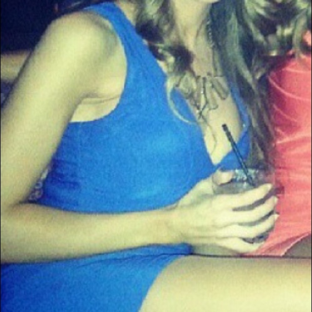 Blue mini dress